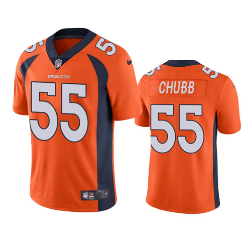 Youth Denver Broncos #55 Bradley Chubb Orange Vapor Untouchable Limited Stitched Jersey